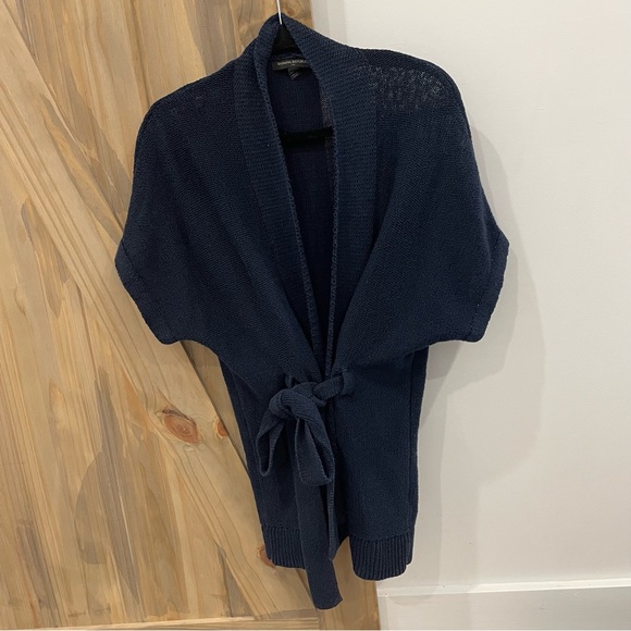 Banana Republic Navy Knit Wrap Sweater XS/S - Picture 4 of 5